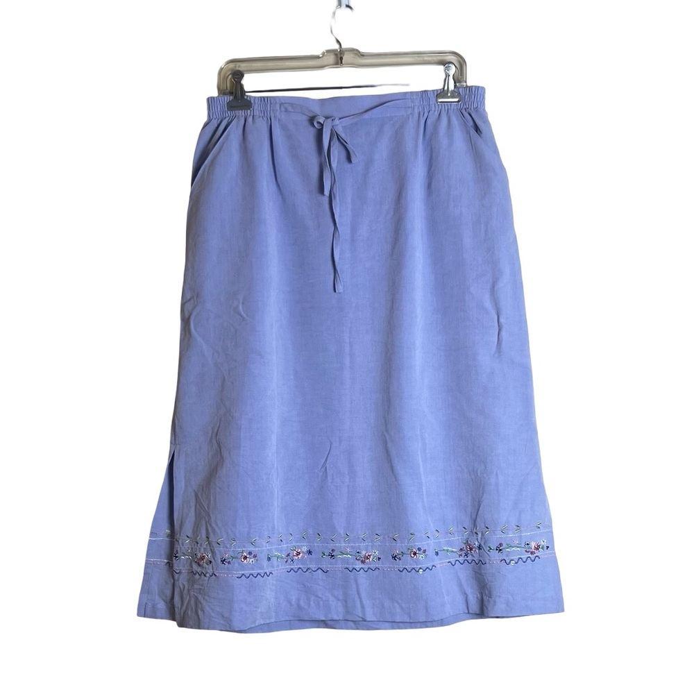 Koret petite light purple linen blend midi skirt